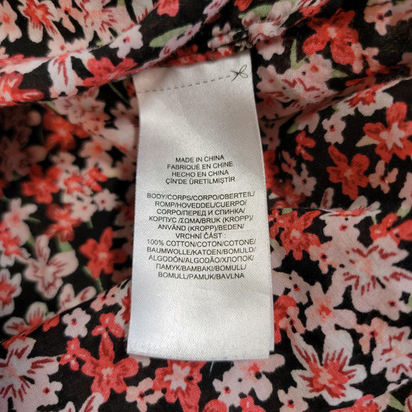 Ralph Lauren LRL Plus Size 1X Ditzy Floral Button Up Girly Professional Work Top - Picture 6 of 8